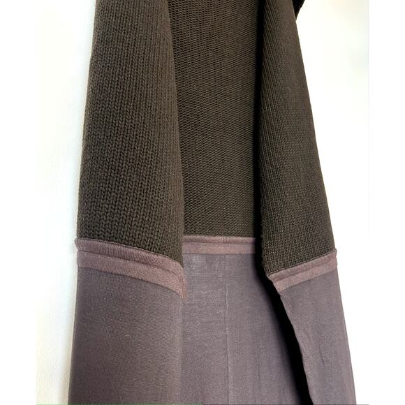Rick Owens Vintage Queen F/W 2004 Espresso Brown Open Front Long Wool Sweater 44 - Picture 14 of 16